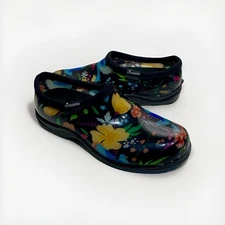 SLOGGERS Women’s Garden Shoes Multicolor Doves & Flowers Print Waterproof Size 7