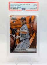 2025 Topps Chrome Black Baseball - DREW THORPE (RC) #52 Orange Wave /25 PSA 9