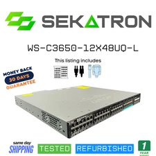 🔀 Cisco WS-C3650-12X48UQ-L • 36x 1G + 16x 10G Ports • IP Services ⚡Fast Ship
