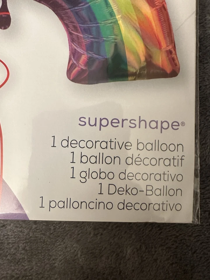 "Paquete de 2 globos jumbo decoraciones fiesta orgullo arco iris súper forma cumpleaños 34""" Foto 4 de 4