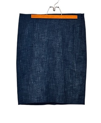 Limited Size 6 Dark Blue Classic Straight Pencil Skirt Lined Side Zip Back Slit