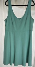 Torrid Teal Blue Sleeveless V Neck Circle Flare Swing Dress 2