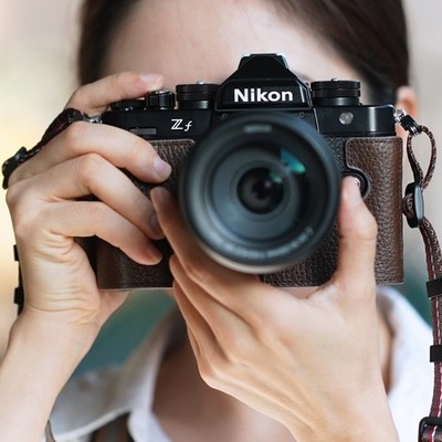 Handmade Real Leather Camera Half Cover Case Protective Base Bag For Nikon ZF
