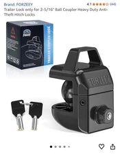 Trailer Lock only for 2-5/16" Ball Coupler Heavy Duty Anti-Theft Hitch Lock