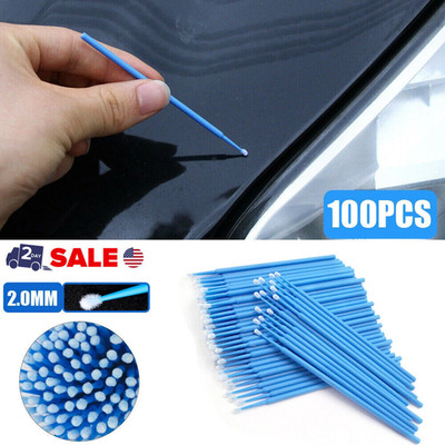 100x Brushes Paint Touch-up Up Paint Micro Brush Tips Auto Mini Head Brushes