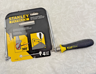 #ad Stanley Fat Max Coping Saw 15 106A 360° Woodworking Handsaw 2013 New? Used? Nice $6.97