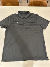 NWT Nike Coaches Dri-FIT Short Sleeve Polo Shirt Men  s Black/Dark Gray XL