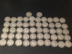 Lot of 52/  MERCURY SILVER DIMES - 90% SILVER - 1926/1945