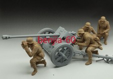 1:35 WWII German 4 Soldier Artillery Crew Resin figures Unpainted Unassembled