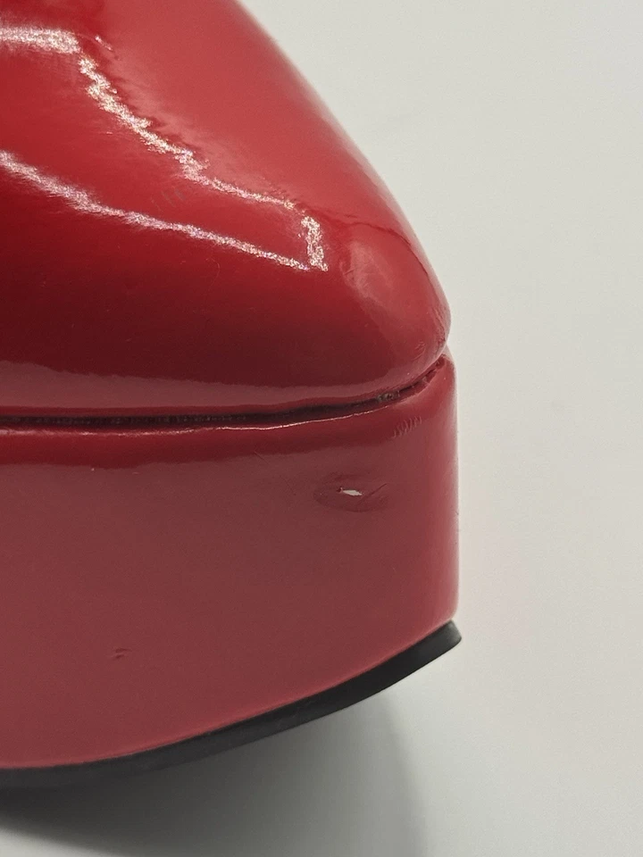 Zapatos Ellie 6.5" Tacón de Aguja Bomba E-652-Prince Rojo Talla 7 *LEER Foto 4 de 4