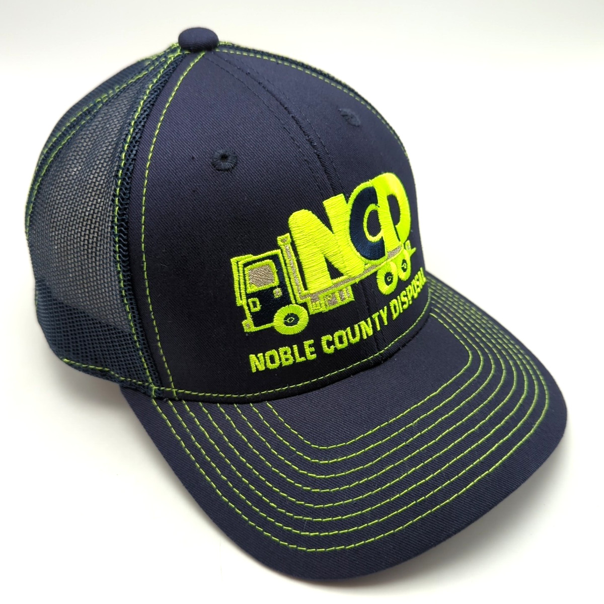 NOBLE COUNTY DISPOSAL NCP Indiana hat blue mesh back adjustable cap