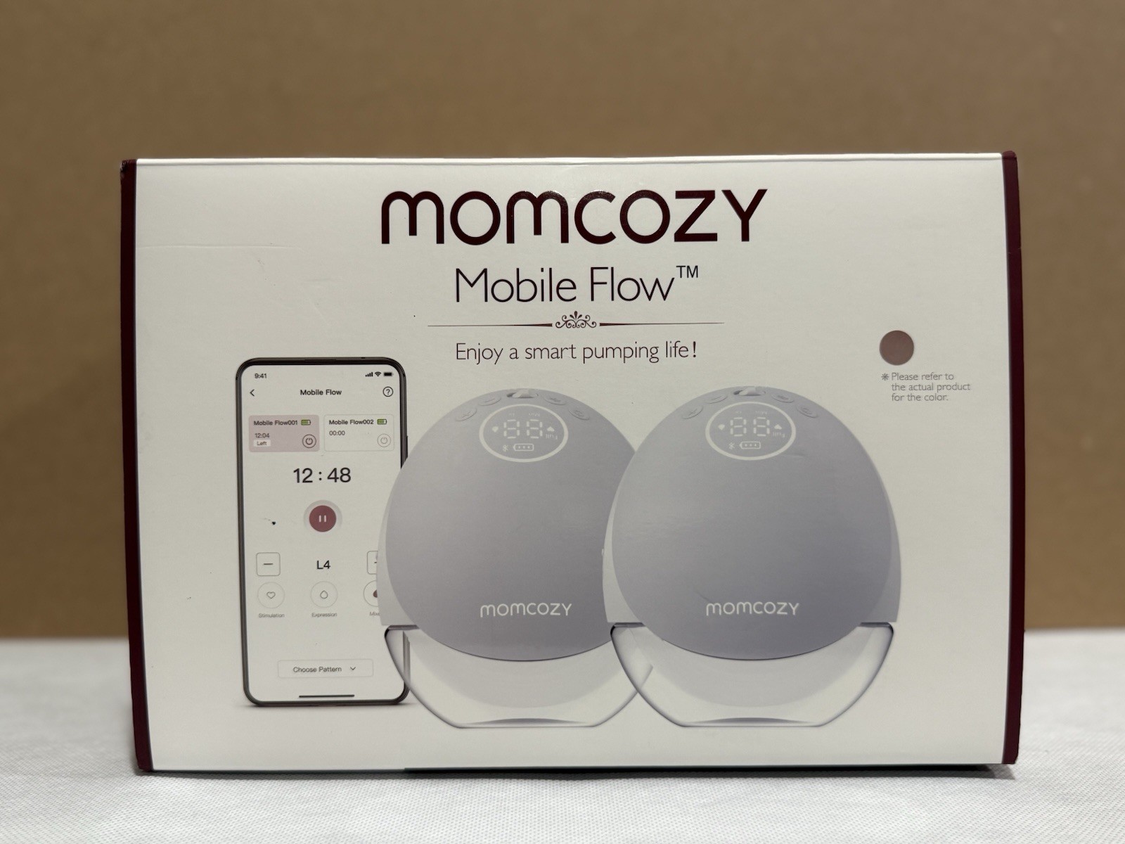 Momcozy Upgraded Hands-Free Breast Pump Mobile Flow 2-Pack Cozy Red-image