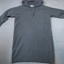 Madewell Womens Gray Hooded Sweater Dress Size S Cotton Blend