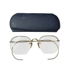 Bausch  Lomb Vintage MCM 1/10 12k Gold Filled Rimless Bifocal Eyeglasses w/Case