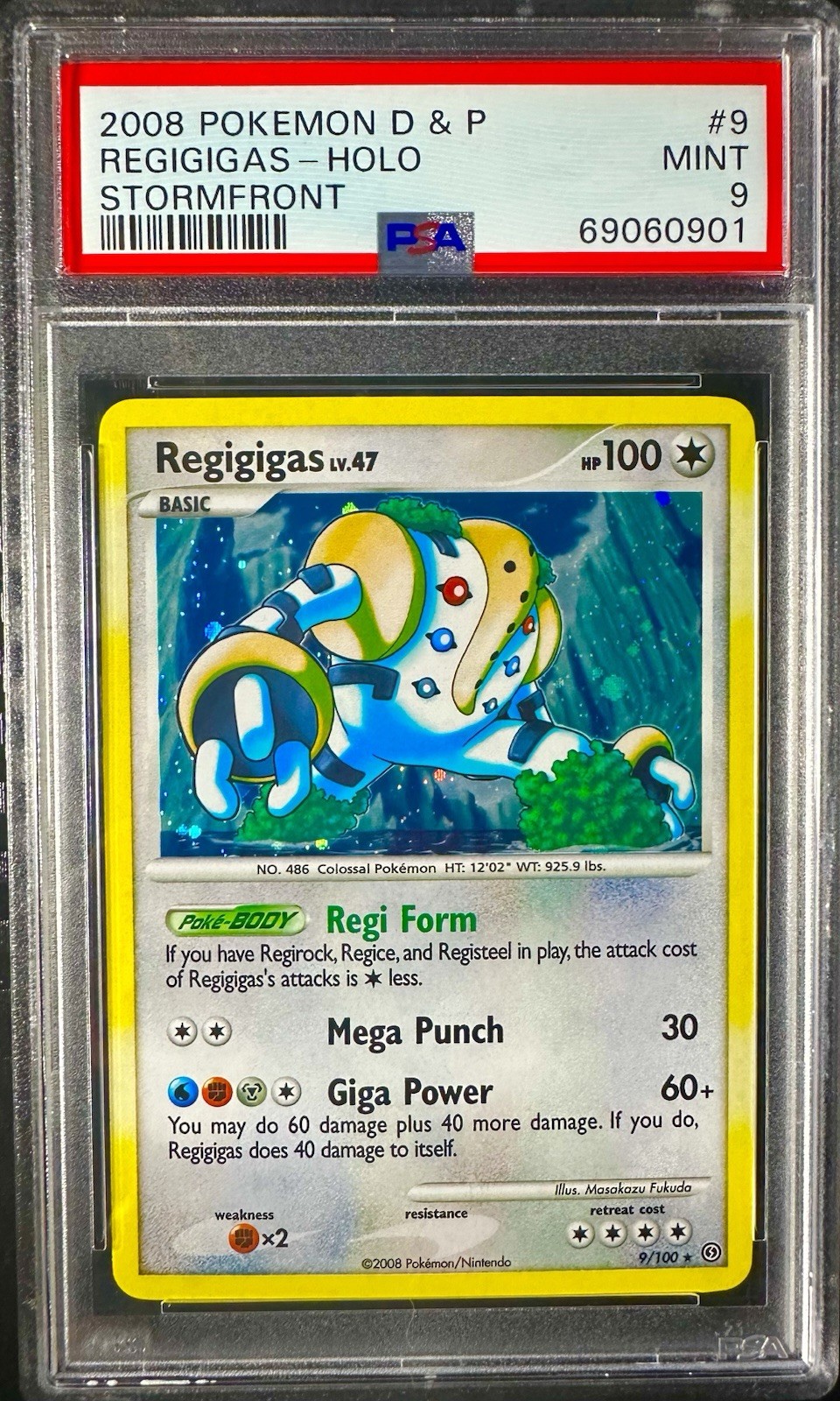 Regigigas 9/100 Stormfront Holo Pokemon 2008 PSA 9