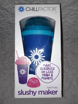Chill Factor Slushy Maker 16.9oz Tutti Fruity Blue NEW Sealed Funtastic
