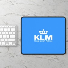 KLM Royal Dutch Airlines Mouse Pad Blue Logo Gaming Pad