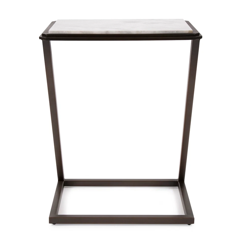 Howard Elliott HEIF28313 Jani 20" tapa de mármol y acento de acero - multicolor Foto 3 de 4