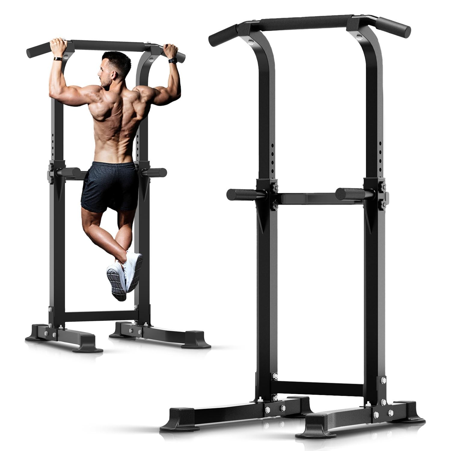 Height Adjustable Pull Up Dip Bar Power Tower Free Standing Home Gym Equipment