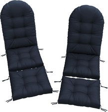 Outdoor Adirondack Chair Cushions Set of 2, 44X19X4 Inch Waterproof Rocking Chai
