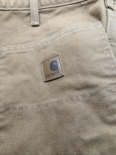 Carhartt Hose Herren 34 x 30 dunkelkhaki robust Flex lockere Passform Canvas Utility Arbeit - Bild 4 von 5