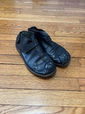 CYDWOQ Mens Black Leather Shoes Size 41.5 Slip On Loafers Flats Made in USA