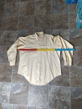 Vtg Brooks Brothers Makers Apricot Oxford OCBD Ivy Classic - 17.5 35 Six buttons