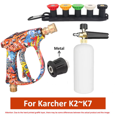 #ad 4350PSI High Pressure Water Gun with Graffiti Design 1L Foam Cannon amp; 1 4quot; Quic $32.99
