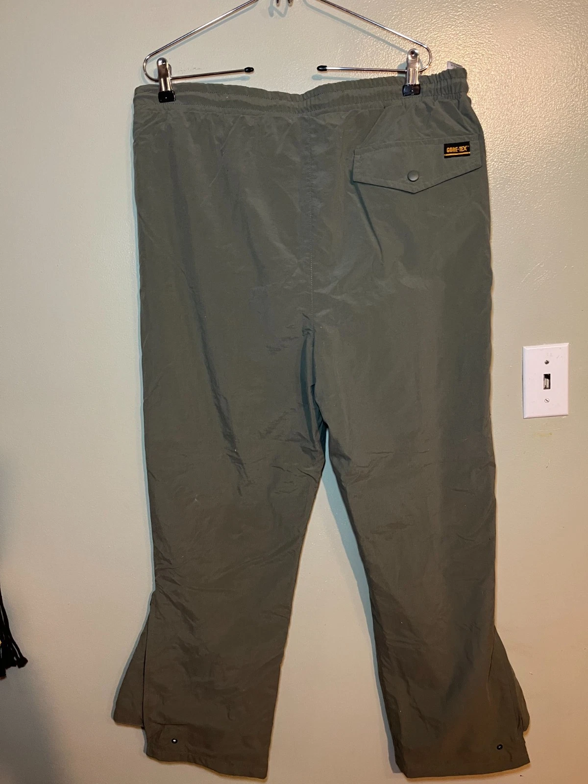 Tourney Mens Gore Tex Waterproof Wind Proof Breathable Pull On Nylon Pants L
