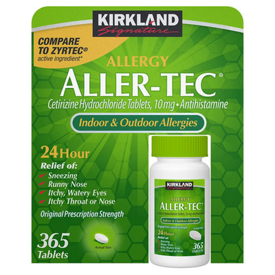Kirkland Signature Aller-Tec, 365 Tablets 10 mg, NEW, EXP 2028+