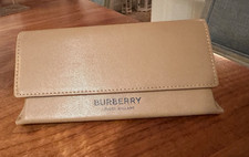 Burberry London England Leather Tan Sunglasses Magnetic Flap Cover Case