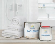 NOVOL NEW BATH SHOWER PAINT WHITE 2K ENAMEL KIT REPAIR REFURBISHING RAL 9016 