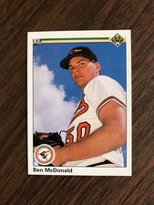 1990 Upper Deck Ben McDonald Rookie Logo ERROR RC #54 Baltimore Orioles N/M