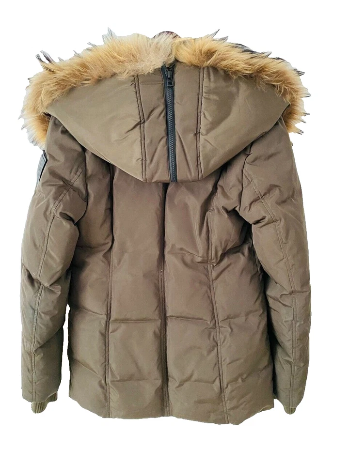 Chaqueta Abrigo de Invierno de Piel con Capucha Rudsak Atelier Noir Marrón (M)  Foto 3 de 4