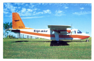 FIJI AIR BN-2A Islander  Postcard