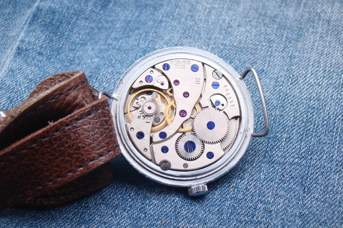 GERMAN PILOT LUFTWAFFE MILITARY WATCH WAR2 WW2 TYPE serviced working w strap 3 - Picture 4 of 8