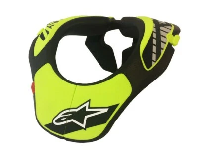 ALPINESTARS KIDS YOUTH NECK SUPPORT BLACK YELLOW BRACE MOTOCROSS MX BMX MTB NEW