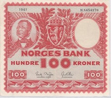 Norwegen 100 Kroner 1961