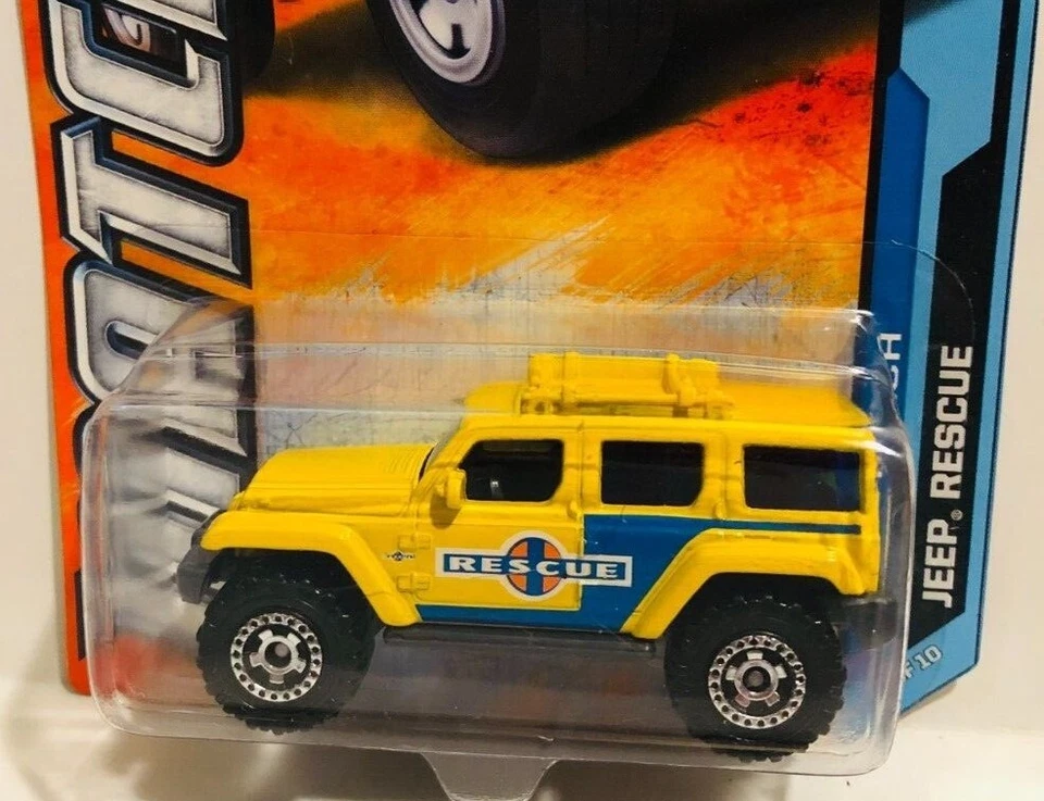 MATCHBOX JEEP Rescue MBX Beach 2011 Yellow New Sealed - Image 2 of 3