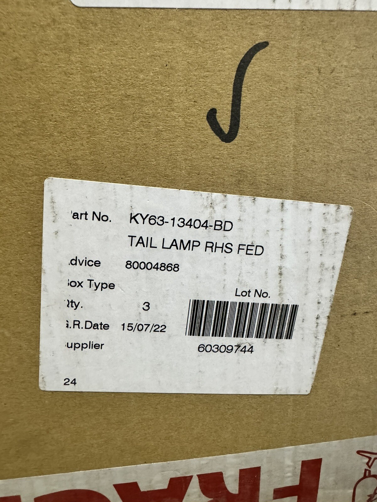 2019 - 2023 ASTON MARTIN VANTAGE OEM RIGHT Tail Light Assembly KY6313404BD