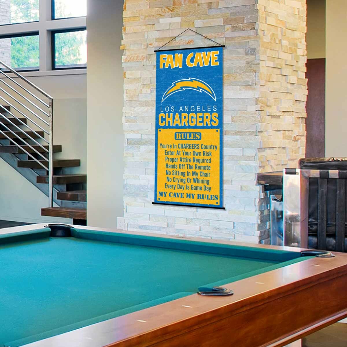 Los Angeles Chargers Game Room Man Cave Banner | eBay