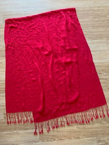 Schal rot Schal mit Quasten Unisex 84" x 28"