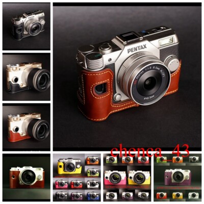 Pentax Q10 Q7 QS1 Q Genuine Leather Half Case Camera Retro Cover