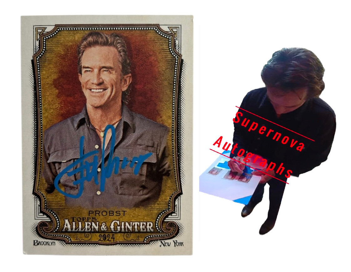 Jeff Probst Signed 2024 Topps Allen & Ginter Survivor Card with