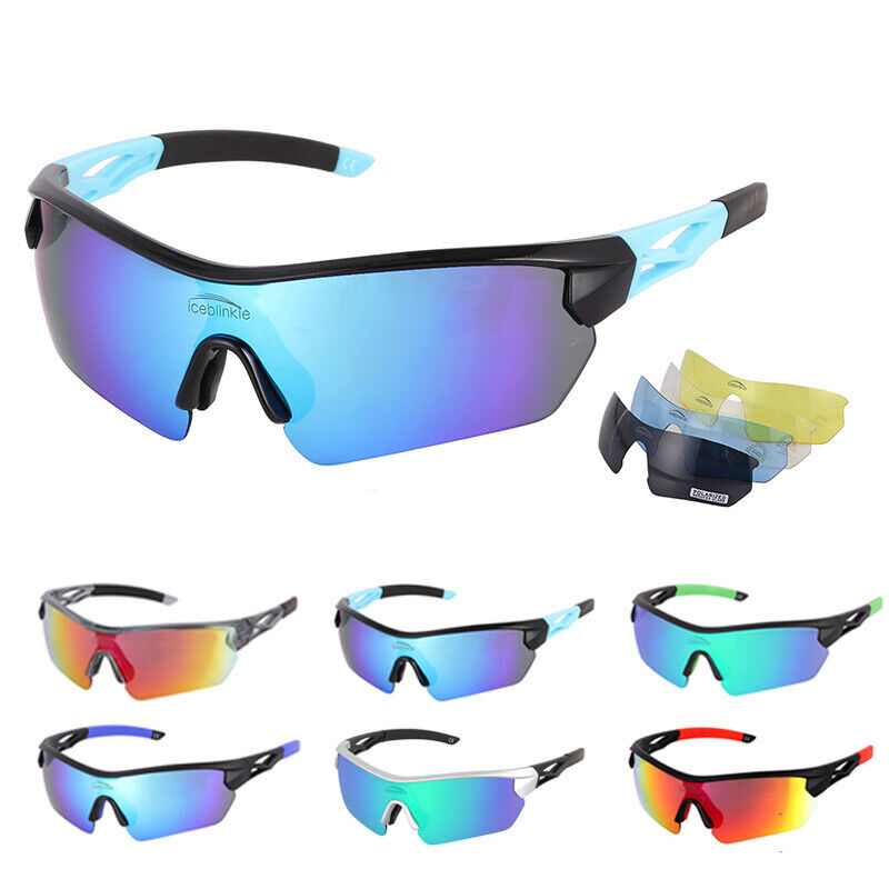 Men's Sports Polarized Sunglasses Baseball Cycling Driving Glasses with 5  Lenses