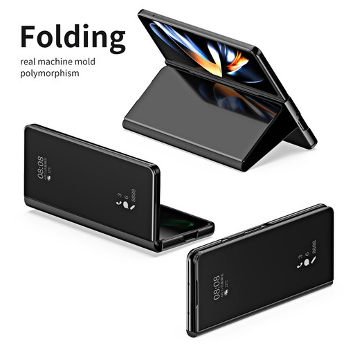 Funda Magnética S-View Espejo Chapado Soporte Para Samsung Galaxy Z Plegable 5/4/3/2 - Imagen 16 de 53