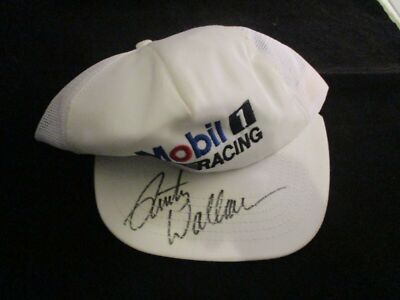Rusty Wallace Autographed White Cap Hat Authentic! NASCAR Mobile 1 Racing