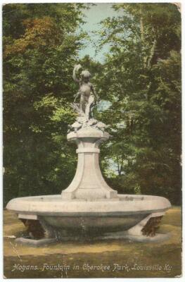 Louisville Kentucky KY ~ Hogans Fountain in Cherokee Park 1907