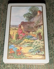Vintage English cottage garden flowers Congress 606 Playing Cards Deck