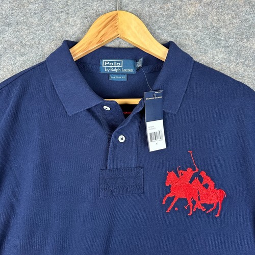 Vintage Polo Ralph Lauren Shirt Men XL Custom Fit 2 Double Big Pony 3 Equestrian - Picture 13 of 13